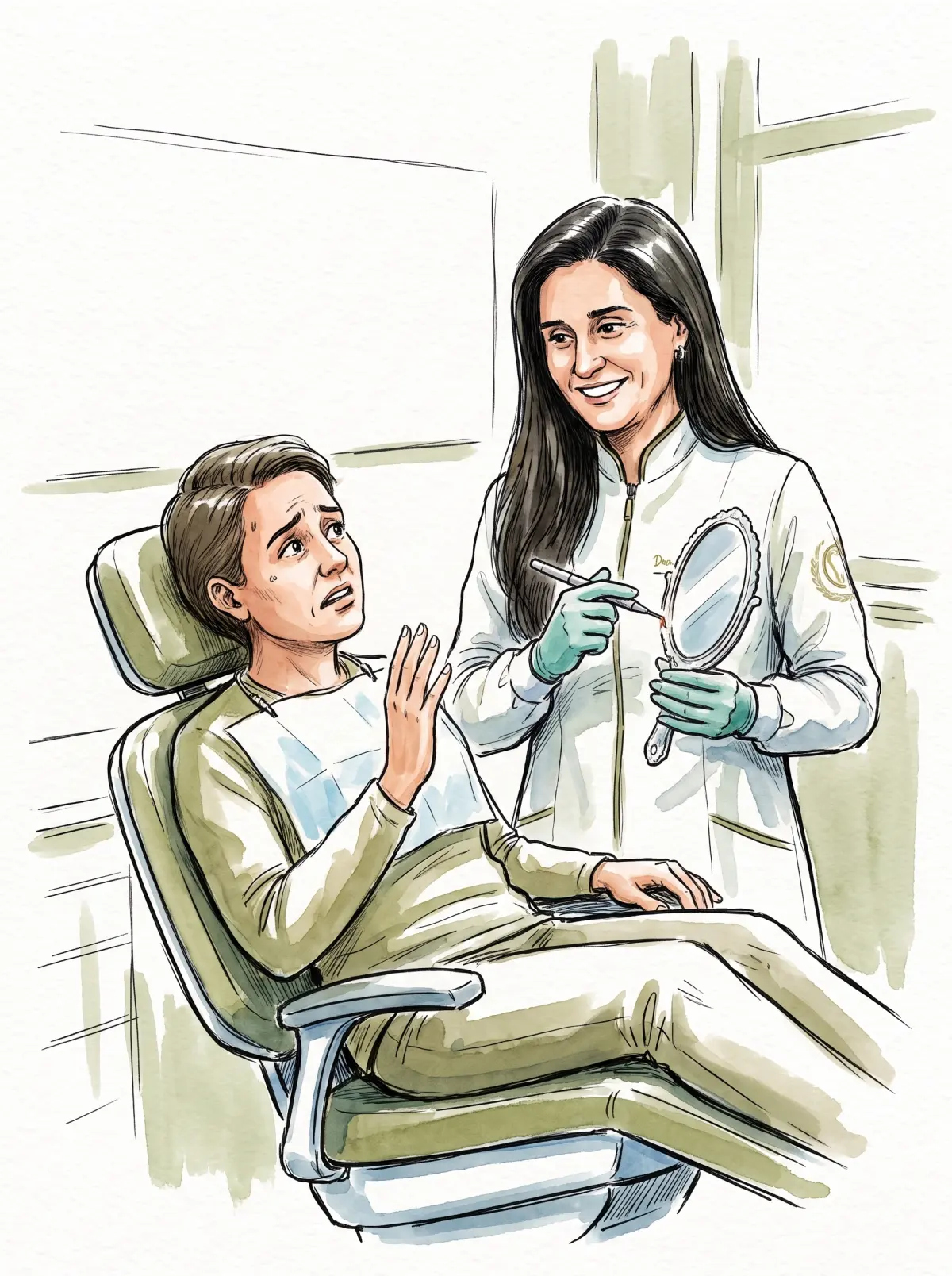 Paciente recebendo laserterapia