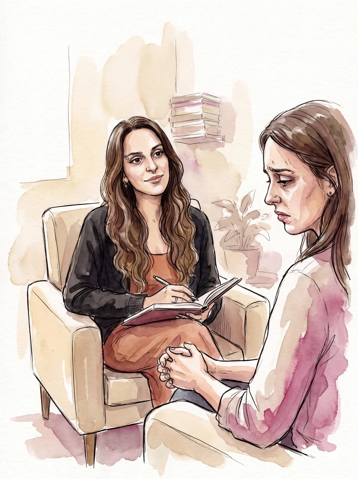 Júlia de Carvalho em atendimento